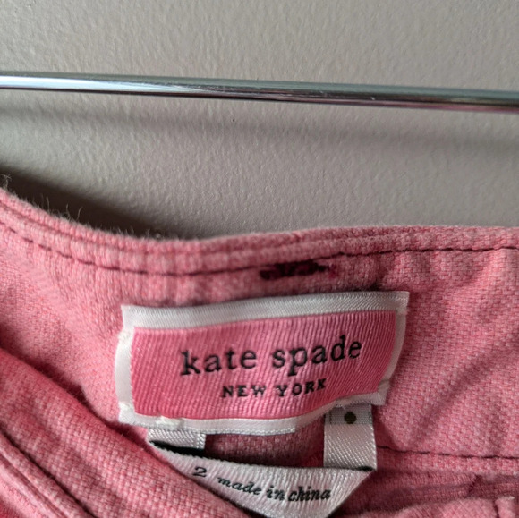 Kate Spade Heather Basket Weave Pant in Raspberry. Sz 2 - Picture 4 of 9